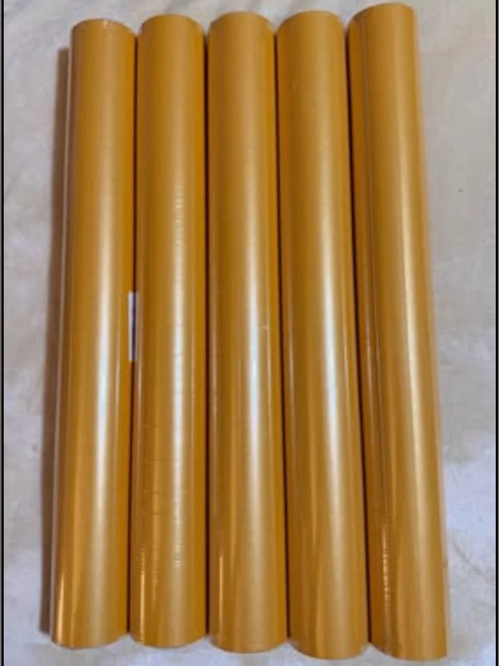 5 Rolls of Gold Gift Wrapoing Paper 17inches X 32.8ft each